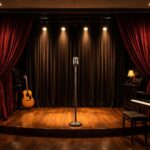 transformez votre espace en salle de concert avec des rideaux acoustiques de qualité pour une ambiance spectacle unique et un son optimal chez vous.